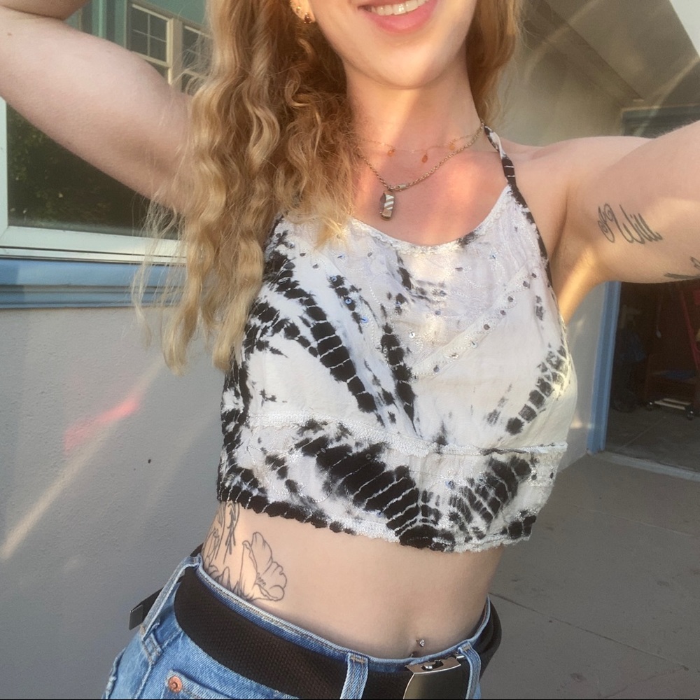 Gorgeous hand dyed bandana style halter top